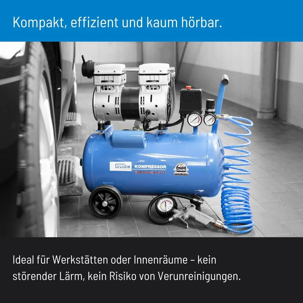 Kompresor 24 l, 8 bar, 150 l/min, tihi – slika 11