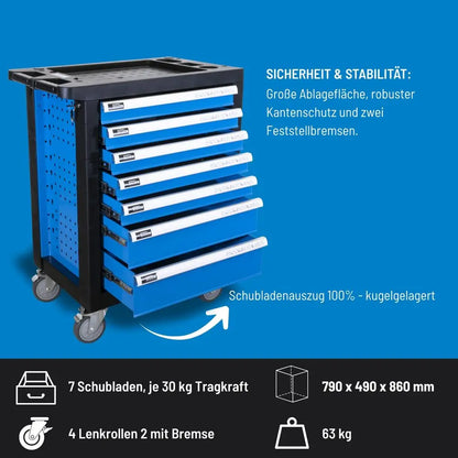 Delavniški voziček Premium GWSP 07, 250-delni – slika 8