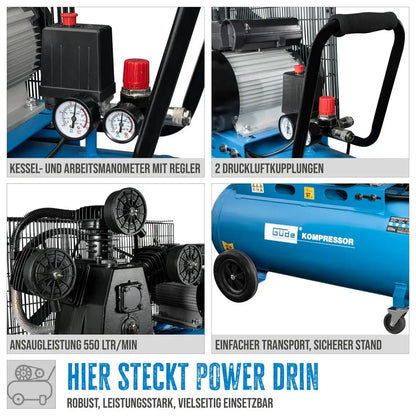 Kompresor 100 l, 10 bar, 551 l/min – slika 10