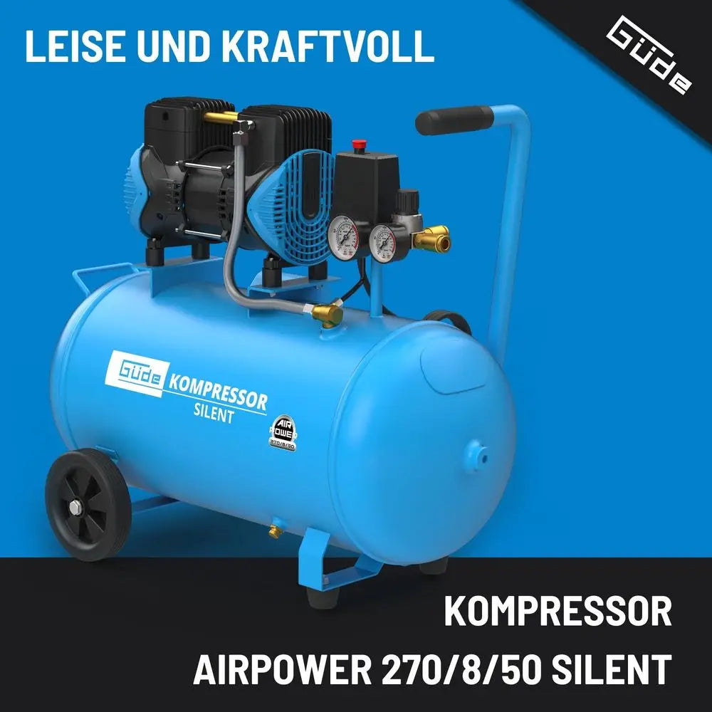 Kompresor 50 l, 8 bar, 270 l/min, tihi – slika 5