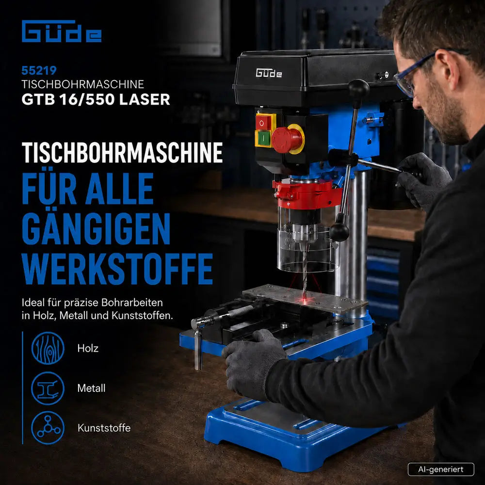 Namizni vrtalni stroj GTB 16/550 LASER – slika 2