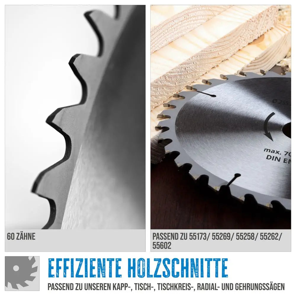 Žagin list za les HM 255x30x60Z – slika 3