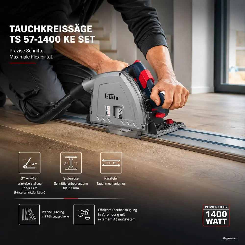 Potopna krožna žaga TS 57-1400 KE, komplet – slika 12