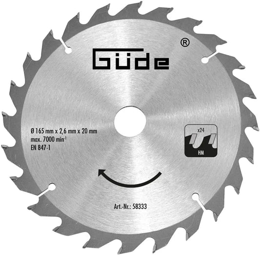 Žagin list za les HM 165x20x24Z