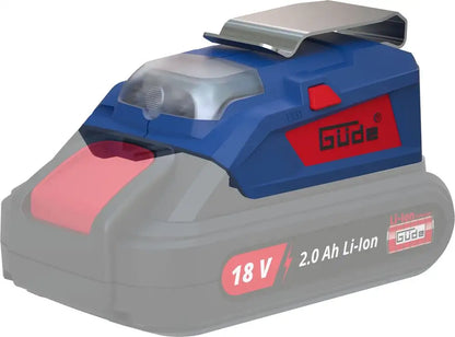 Akumulatorski USB adapter s svetilko UAL 18-0