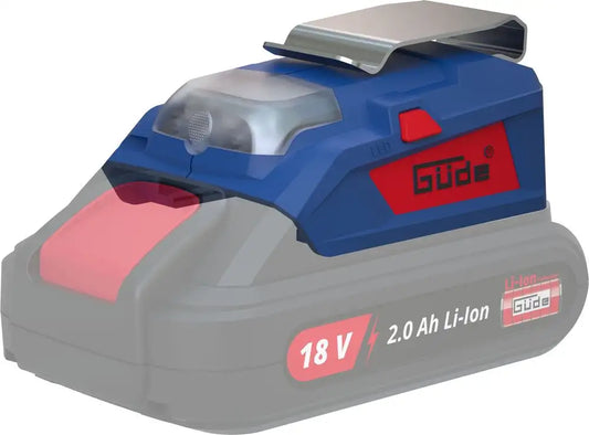 Akumulatorski USB adapter s svetilko UAL 18-0