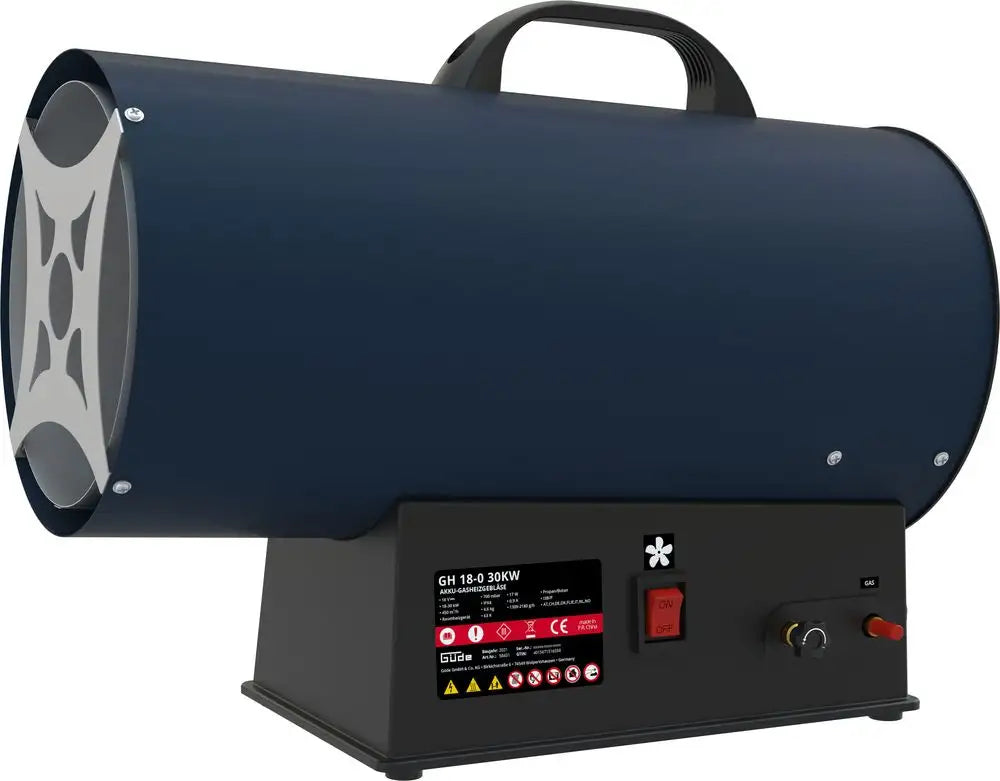 Akumulatorski plinski grelni ventilator 18 V, 2,0 Ah + polnilnik 0,5 A – slika 4