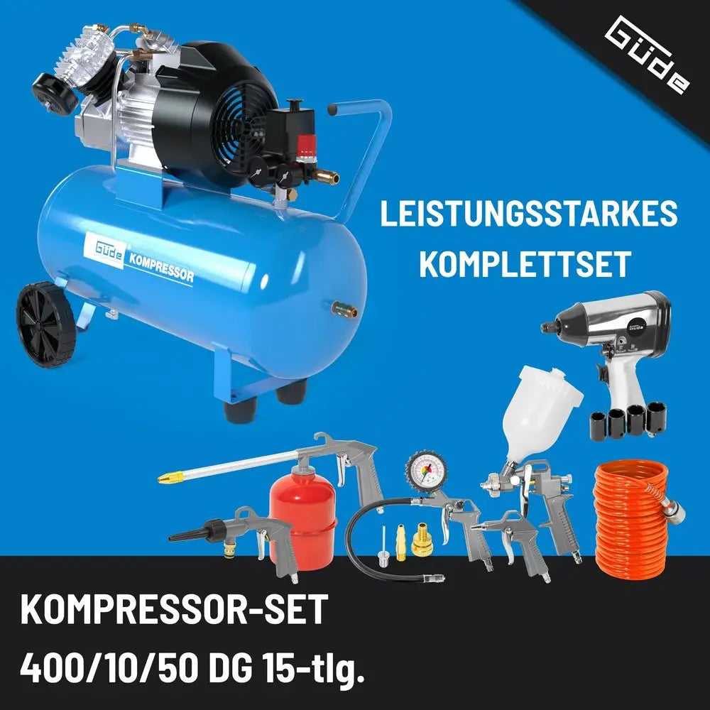 Kompresor 50 l, 10 bar, 400 l/min, 15-delni komplet – slika 9