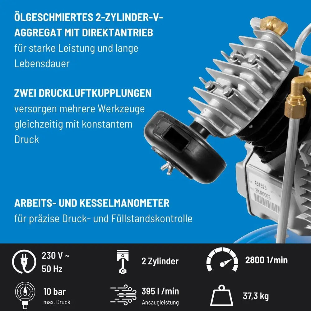 Kompresor 50 l, 10 bar, 400 l/min, 15-delni komplet – slika 10