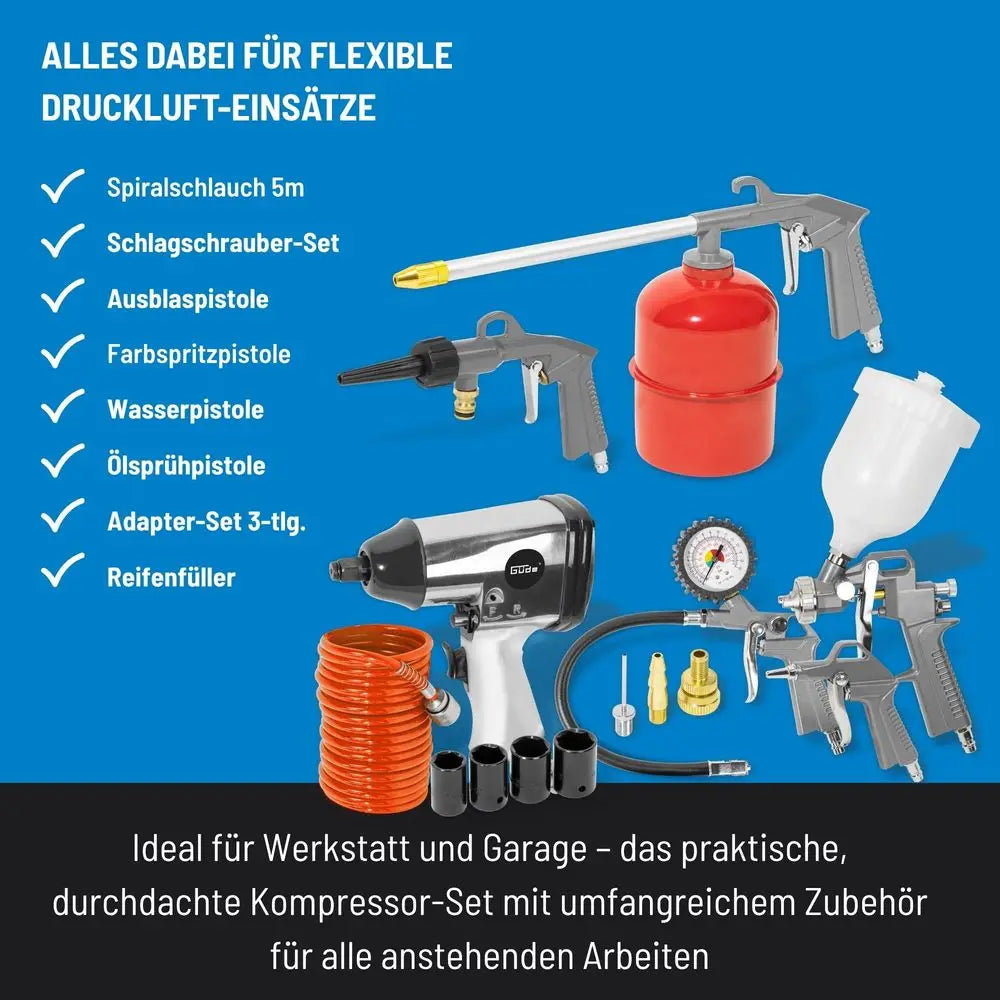 Kompresor 50 l, 10 bar, 400 l/min, 15-delni komplet – slika 11