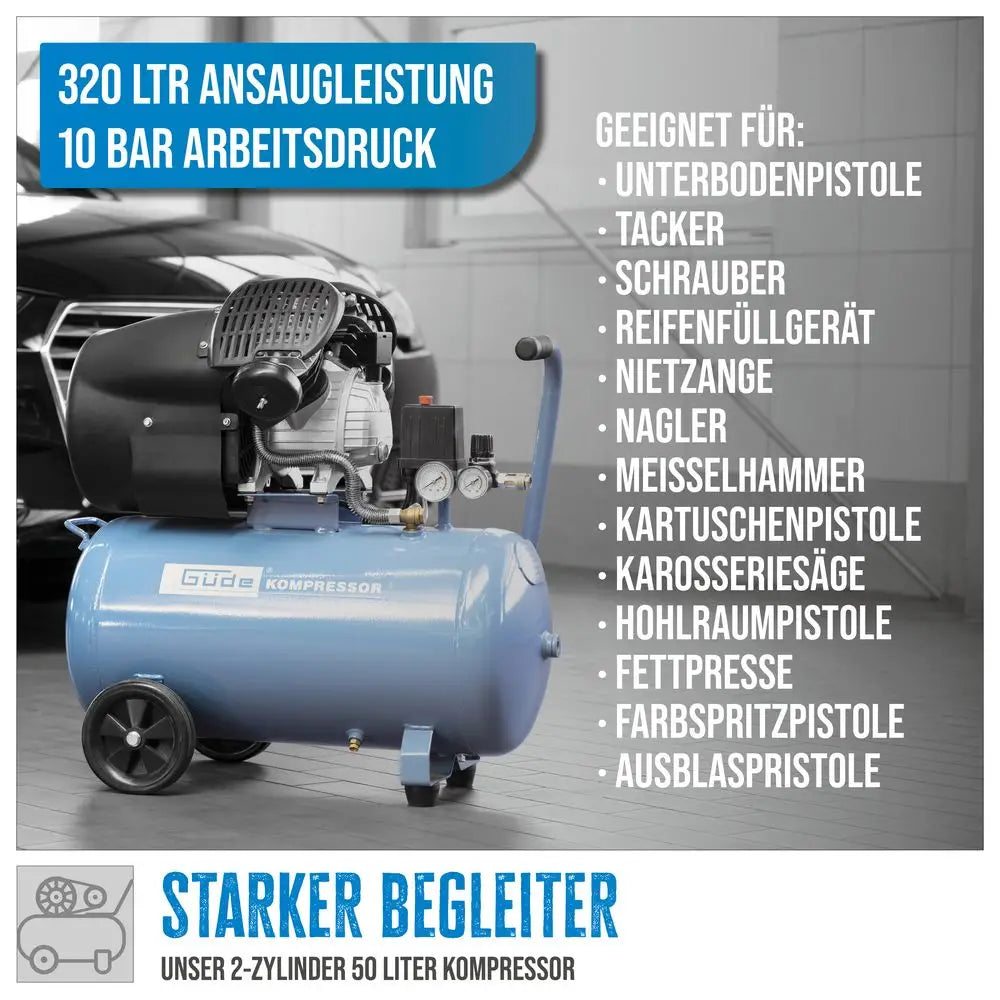 Kompresor 50 l, 10 bar, 405 l/min, 15-delni komplet – slika 8