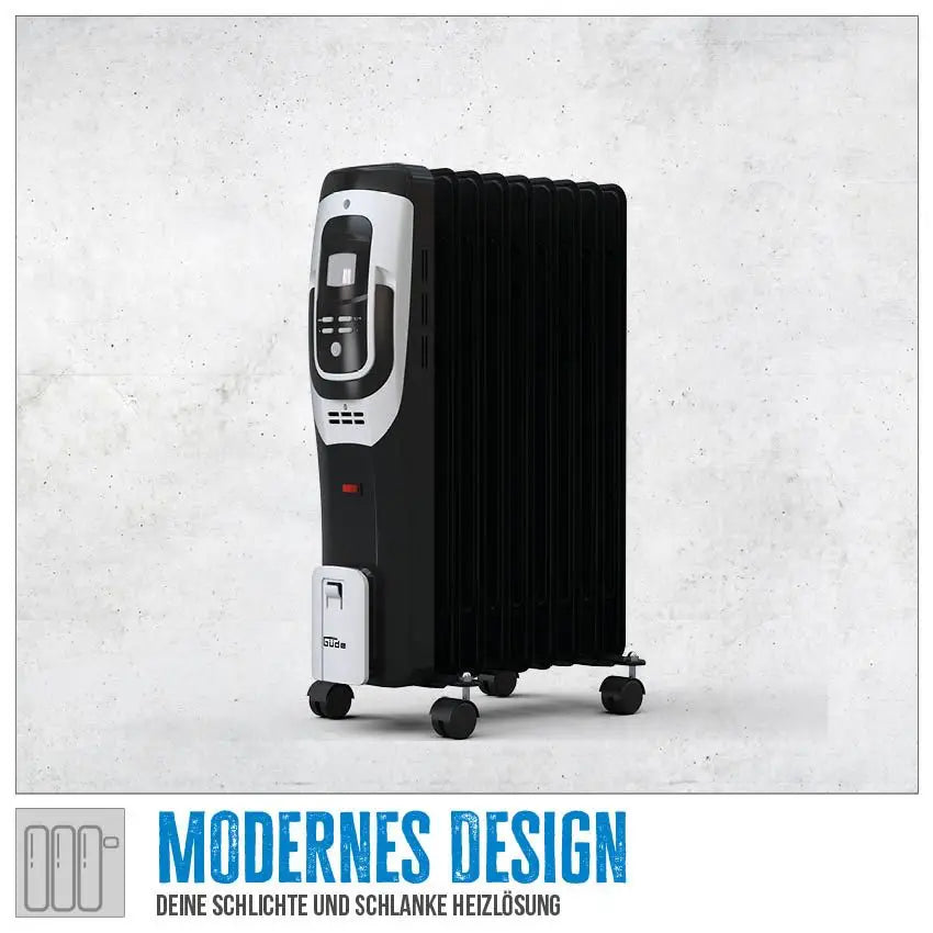 Oljni radiator 2.000 W, 9 reber, digitalni termostat – slika 4