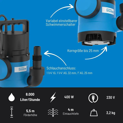 Potopna črpalka za umazano vodo GS 4003 P – slika 7